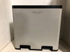 JOHN LEWIS 40L 2 SECTION RECYCLER BIN GREY