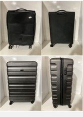 ANTLER TRAVEL CASE BLACK FABRIC MEDIUM/LARGE SPINNER TO INCLUDE JOHN LEWIS TRAVEL CASE GREY HARDSHELL MEDIUM/LARGE SPINNER