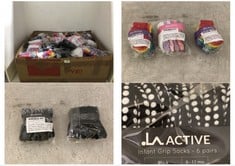 BOX OF ASSORTED LA ACTIVE KIDS SOCKS TO INCLUDE BABY ATHLETIC GRIP SOCKS - 6-PAIRS MULTI