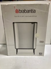 BRABANTIA BO TOUCH BIN HI WITH 1 INNER BUCKET 60 LITRE FRESH WHITE RRP- £139