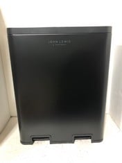 JOHN LEWIS 60L 2 SECTION RECYCLER BIN BLACK RRP- £100