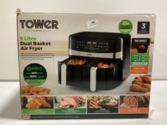 TOWER VORTX 9 LITRE DUAL BASKET AIR FRYER RRP- £139.99