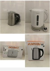 5 X ASSORTED JOHN LEWIS KITCHEN ITEMS TO INCLUDE BRUSHED STEEL 1.7L KETTLE