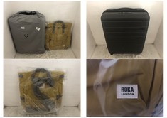 ANTLER TRAVEL CASE BLACK HARDSHELL SMALL SPINNER TO INCLUDE ROKA LONDON BACKPACK MUSTARD YELLOW