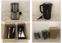 4 X ASSORTED KITCHEN ITEMS TO INCLUDE JOHN LEWIS SIMPLICITY KETTLE BLACK