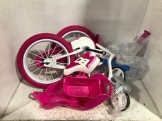 DINO 14 INCH UNICORN BIKE PINK/WHITE RRP- £124.99