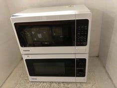 2 X TOSHIBA 20L DIGITAL SOLO MICROWAVE WHITE MODEL NO-MM-ENM20P(WH)