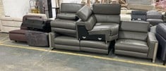 APPROX 6 X ASSORTED SOFA PARTS TO INCLUDE TORRES CORNER SOFA PART IN GREY LEATHER (PARTS ONLY) (ZONE 2) (KERBSIDE PALLET DELIVERY)