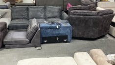 APPROX 6 X ASSORTED SOFA PARTS TO INCLUDE RADLEY CORNER SOFA PART IN DARK GREY FABRIC (PARTS ONLY) (ZONE 2) (KERBSIDE PALLET DELIVERY)