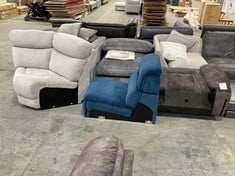 APPROX 6 X ASSORTED SOFA PARTS TO INCLUDE EMPEROR MIDDLE SOFA PART IN LIGHT GREY (PARTS ONLY) (ZONE 2) (KERBSIDE PALLET DELIVERY)