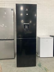 INDESIT FREESTANDING 50/50 FRIDGE FREEZER IN BLACK WITH WATER DISPENSER (ZONE 2)