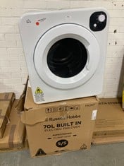 RUSSELL HOBBS 70L BUILT IN ELECTRIC FAN OVEN - MODEL NO. RHFEO7004SS TO INCLUDE HOMCOM SMALL TUMBLE DRYER IN WHITE (ZONE 2)