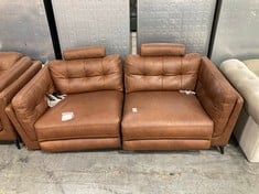 MUSE 2.5 SEATER POWER RECLINER SOFA WITH SUPPORTIVE HEADRESTS IN ESPRESSO LEATHER - RRP £1999 (ZONE 1)