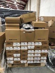 PALLET OF ASSORTED SHOES TO INCLUDE ESSENTIALS WOMENS CREPE TEXTURED PLATFORM BOOTS IN BLACK SIZE 6.5 (ZONE 5) (KERBSIDE PALLET DELIVERY)