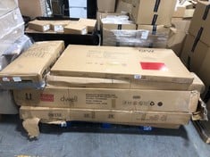 PALLET OF ASSORTED FURNITURE PARTS TO INCLUDE GFW END LIFT OTTOMAN DOUBLE BED FRAME IN NATURAL (BOX 1/2, PART ONLY) (ZONE 5) (KERBSIDE PALLET DELIVERY)