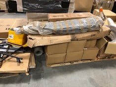 PALLET OF ASSORTED ITEMS TO INCLUDE SINGLE BUNK BED FRAME IN WHITE - MODEL NO. WF313527AAW (BOX 2/3, PART ONLY) (ZONE 5) (KERBSIDE PALLET DELIVERY)