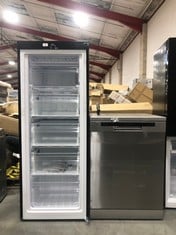 COOKOLOGY FREESTANDING FREEZER IN BLACK - MODEL NO. CTFZ160BK (MISSING DOOR) AND COOKOLOGY FREESTANDING FULL SIZE DISHWASHER IN SILVER - MODEL NO. CFSD613SS - RRP £270 (ZONE 6)