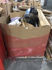 PALLET OF ASSORTED ITEMS TO INCLUDE BELACO ELECTRIC OIL-FILLED RADIATOR IN WHITE (ZONE 6) (KERBSIDE PALLET DELIVERY)