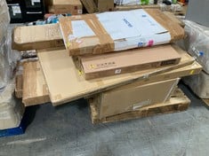 PALLET OF ASSORTED FURNITURE / PARTS TO INCLUDE CORONA SINGLE BED FRAME WITH LOW FOOT END IN SOLID PINE WOOD (ZONE 7) (KERBSIDE PALLET DELIVERY)