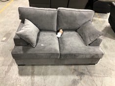 COOPER 2 SEATER SOFA IN DARK GREY FABRIC - RRP £849 (ZONE 8)