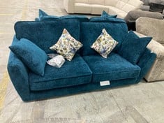 ANTIGUA 3 SEATER SOFA IN TEAL FABRIC - RRP £1399 (ZONE 1)