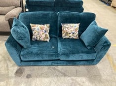 ANTIGUA 2 SEATER SOFA IN TEAL FABRIC - RRP £1199 (ZONE 1)