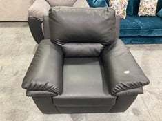 BLACK LEATHER ARMCHAIR WITH HIGH BACK (ZONE 1)