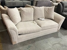 DURY 3 SEATER SCATTER BACK SOFA IN NATURAL FABRIC - RRP £499 (ZONE 1)