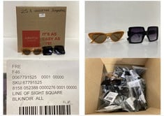 25 X ASSORTED SUNGLASSES TO INCLUDE LINE OF SIGHT SQUARE SUNGLASSES BLACK - TOTAL RRP £468