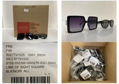 25 X ASSORTED SUNGLASSES TO INCLUDE LINE OF SIGHT SQUARE SUNGLASSES BLACK - TOTAL RRP £239