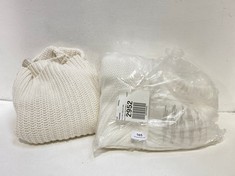 2 X ALLI V-NECK PULLOVER KNIT JUMPER WHITE - SIZE S - TOTAL RRP £280