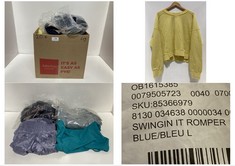 20 X ASSORTED LARGE ADULT CLOTHING ITEMS TO INCLUDE SWINGING IT MINI SEQUIN ROMPER BLUE - SIZE L (RRP £140)