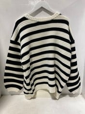 3 X ASSORTED LINKS STRIPED PULLOVER KNIT JUMPER BLACK / WHITE - SIZE S - TOTAL RRP £420