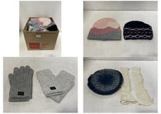 30 X ASSORTED HAT, SCARF AND GLOVES ITEMS TO INCLUDE SUPERSOFT FINGERLESS GLOVES CREME - ALL SIZE (RRP £20)