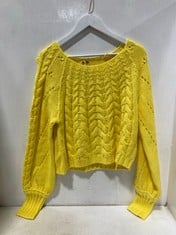 3 X SANDRE PULLOVER KNIT JUMPER YELLOW - SIZE S - TOTAL RRP £420