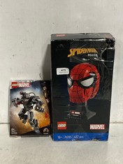 LEGO 76285 MARVEL SPIDERMAN MASK TO INCLUDE LEGO 76277 MARVEL WAR MACHINE MECH ARMOUR