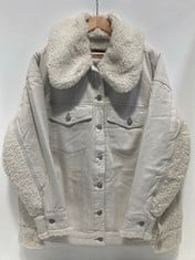 HOLLY COZY DENIM CREAM / IVORY IN SIZE M RRP- £268