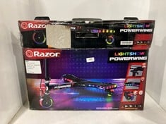 RAZOR LED LIGHTSHOW POWER WING SCOOTER FOR KIDS IN BLACK - RRP £129