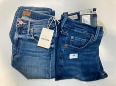 ONE TRICK PONY JEANS IN INDIGO SIZE 24 RRP- £176 TO INCLUDE LEVI'S 724 HIGH-RISE SLIM STRAIGHT IN SIZE 25 X 32