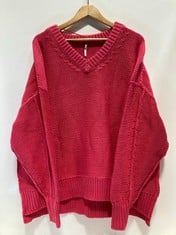 4 X ALLI V NECK SWEATER IN PINK IN SIZE S- TOTAL RRP £560