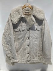 WOMEN'S COSY WINTER JACKET IN COLOUR IVORY- SIZE M -RRP £268