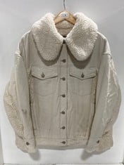 CREAM / IVORY FLIGHT JACKET IN SIZE S RRP- £268