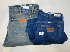 WRANGLER WESTWARD 626 HIGH RISE BOOTCUT IN SIZE 33/32 TO INCLUDE WRANGLER WANDERER 622 HIGH RISE FLARE SIZE 32/34