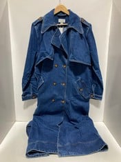 JAMISON DENIM TRENCH COAT IN UK 16 RRP-£249