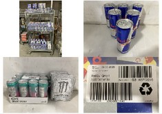 CAGE OF ENERGY DRINKS TO INCLUDE RED BULL ORIGINAL 250ML BBE:9/8/26 (COLLECTION ONLY)