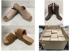 PALLET OF ASSORTED FOOTWEAR TO INCLUDE WOMENS SPORT SANDALS ECRU - SIZE 9