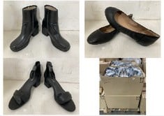 PALLET OF ASSORTED FOOTWEAR TO INCLUDE WOMENS BELICE BALLET FLAT BLACK FAUX LEATHER - SIZE 8