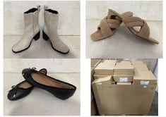 PALLET OF ASSORTED FOOTWEAR TO INCLUDE WOMENS CLEAN HEEL ANKLE BOOT TAN - SIZE 6.5