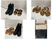 PALLET OF ASSORTED FOOTWEAR TO INCLUDE WOMENS COLLINS COMBAT BOOT BLACK - SIZE 3.5