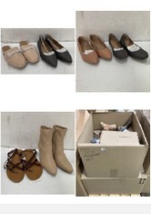 PALLET OF ASSORTED FOOTWEAR TO INCLUDE WOMENS LACE UP BASIC SNEAKER KHAKI TAN - SIZE 8